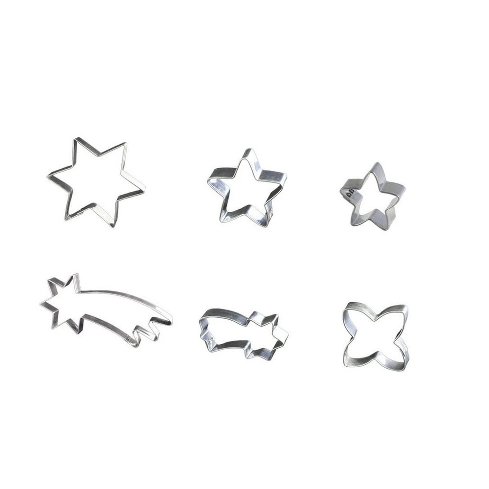 LARES 6er Ausstecher-Set Komet, 3,5-19 cm, Weißblech, Made in Germany
