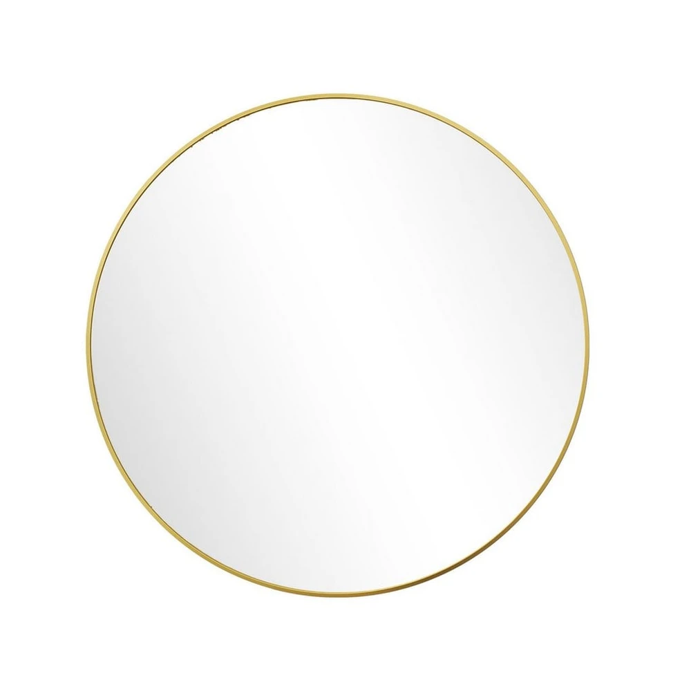 BEAUTYPEAK Wandspiegel Rund, 50cm, wasserdicht, Aluminiumrahmen, gold
