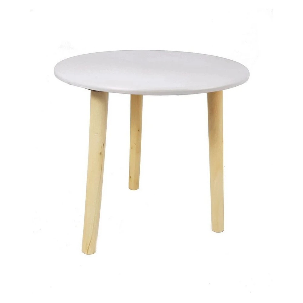 Spetebo Beistelltisch My Home, 30 cm, Holz/MDF, weiß